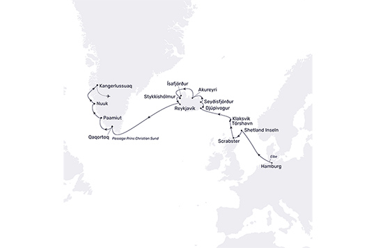 Solar Eclipse in the Arctic - map